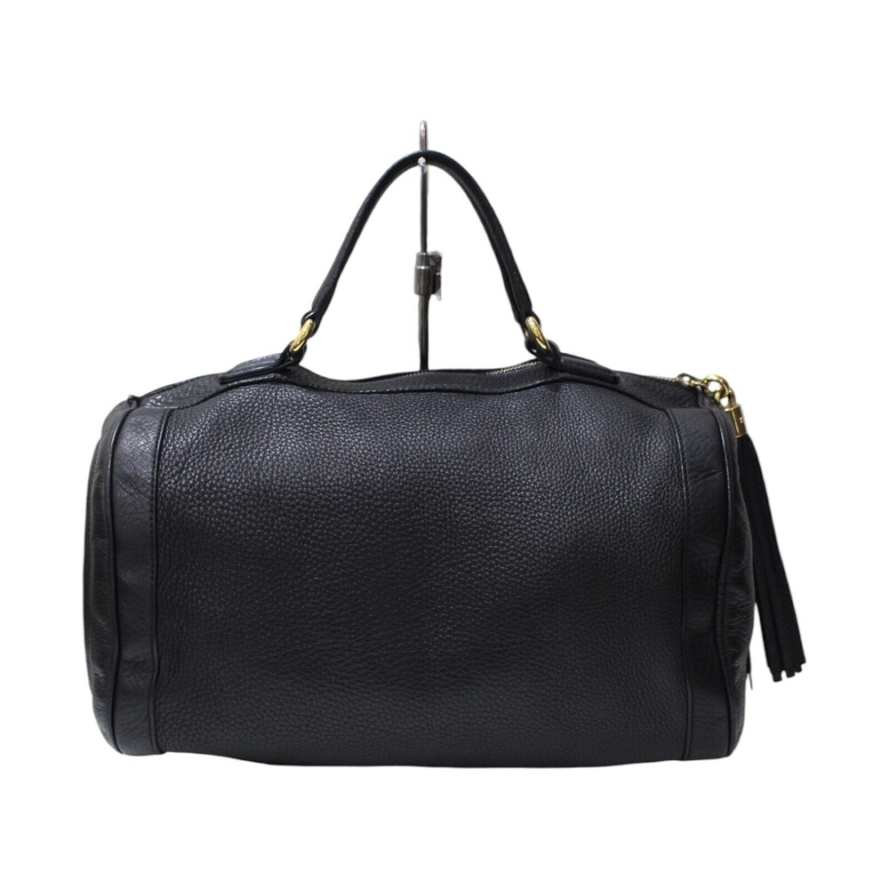 Gucci Storage Interlocking GG Bag Black Boston Leather
